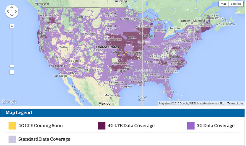 US Cellular data coverage