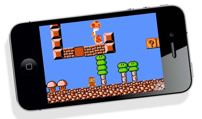 Super-Mario-Brothers-8-bit-on-iPhone